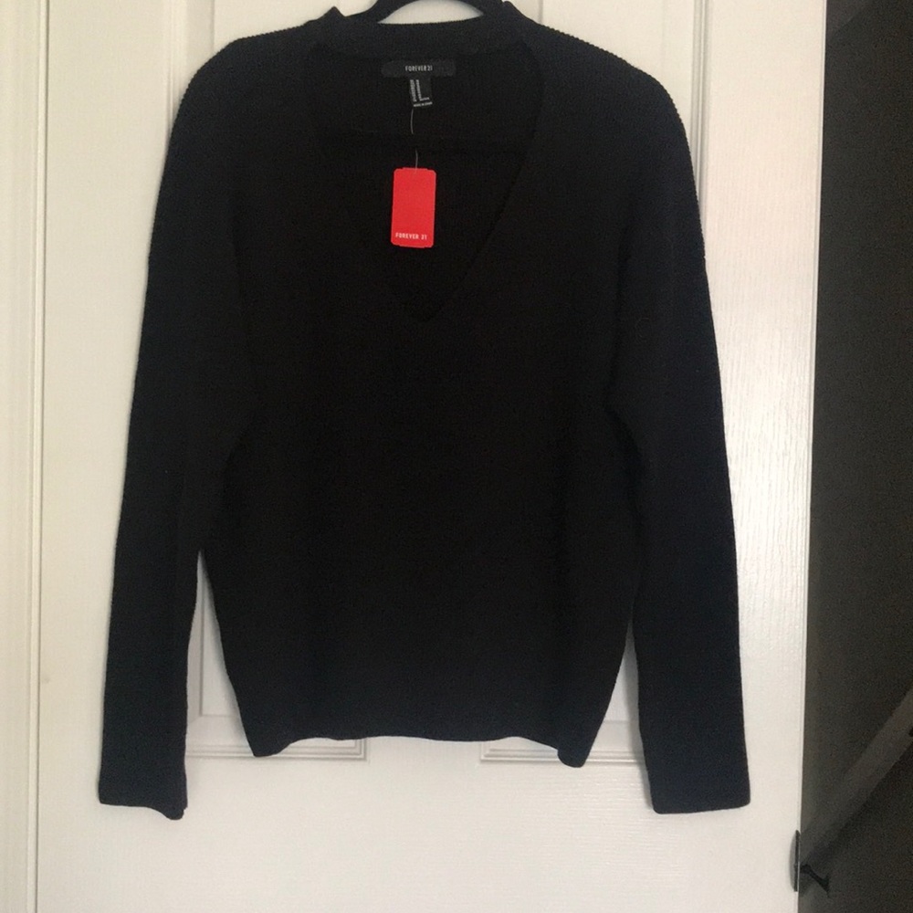 F21 cut out sweater